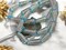 *10* 19x9mm Copper Washed Transparent Aqua Honeycomb Cone Beads